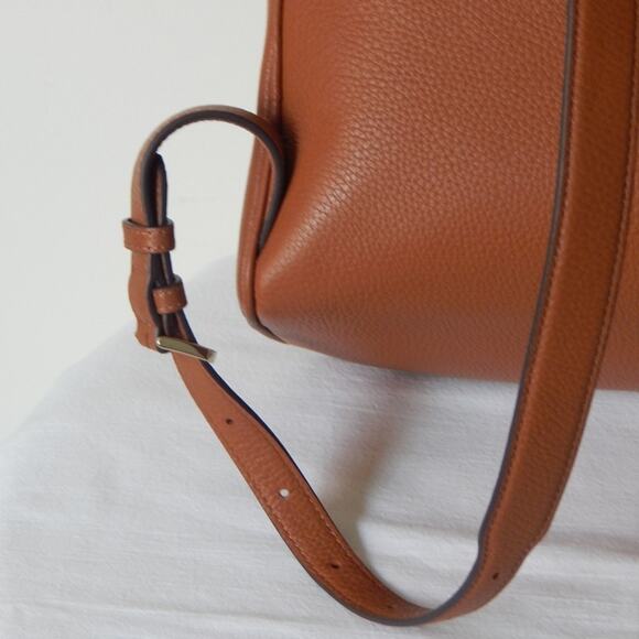 NWT Kate Spade New York LENA Leather Zipper Closure Top Handle Brown Backpack - Picture 11 of 13